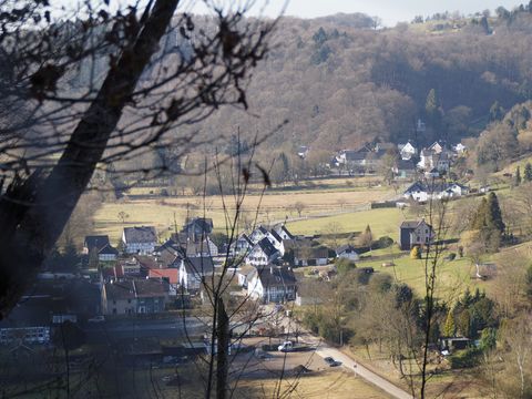 Überblick über Burscheid von dem Bergischen Weg Etappe 5
